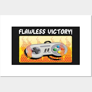 Flawless victory SNES controller Posters and Art